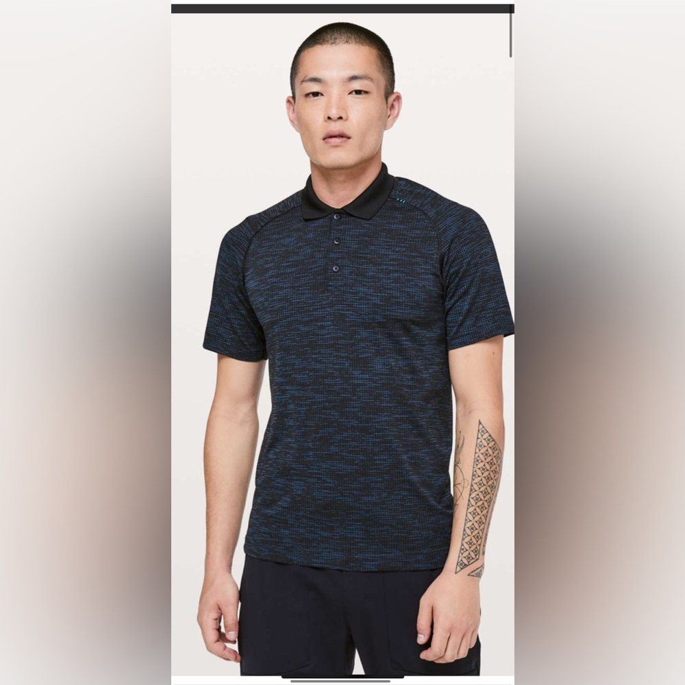 Lululemon Metal Vent Tech Polo Amalfi Blue / Black size XS new without tags
